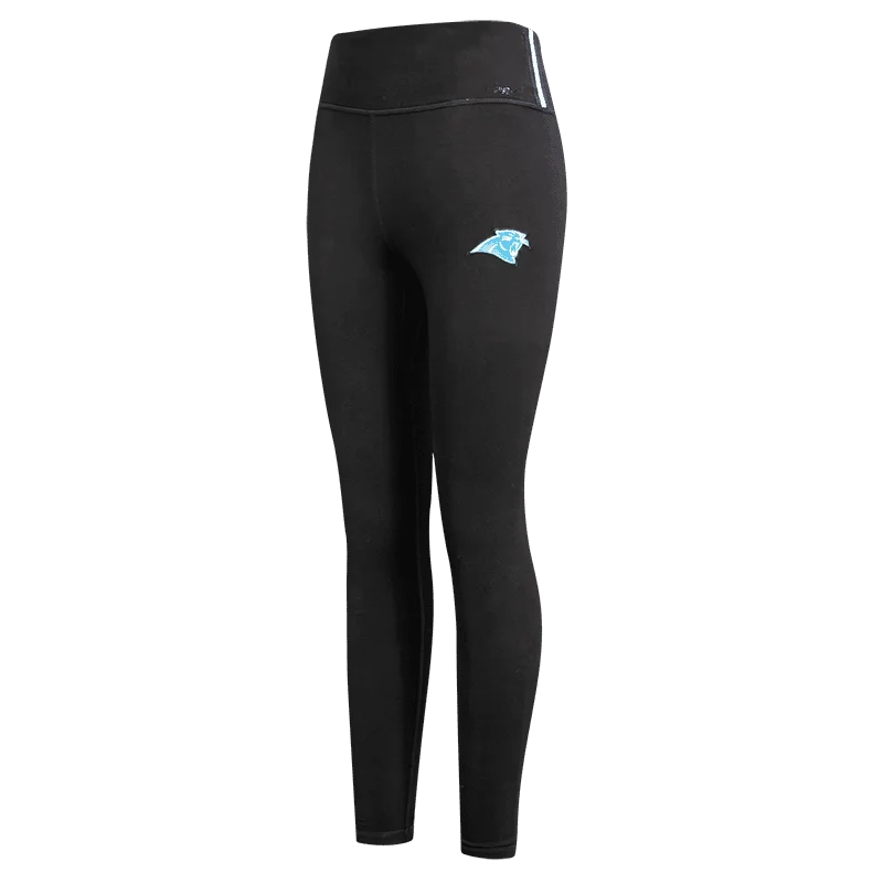 NFL CAROLINA PANTHERS WASHED NEON WOMEN'S JERSEY LEGGING (BLACK)