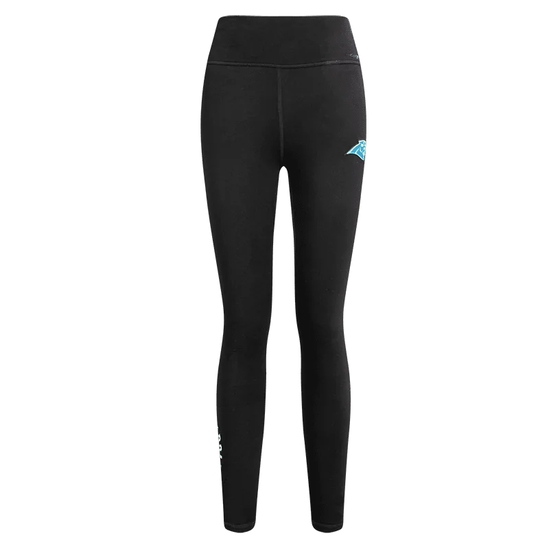 NFL CAROLINA PANTHERS WASHED NEON WOMEN'S JERSEY LEGGING (BLACK)