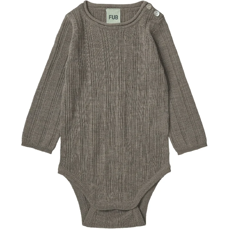 FUB Hazel Melange Baby Rib Bodysuit Ls