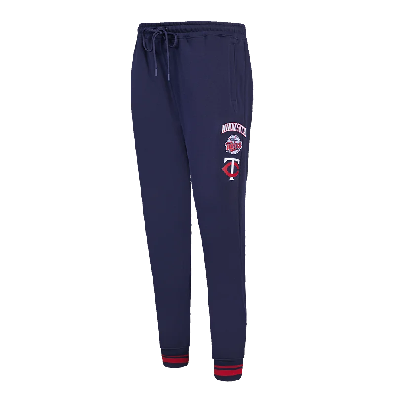 MLB MINNESOTA TWINS RETRO CLASSIC WOMEN'S RIB SWEATPANT (MIDNIGHT NAVY/RED/MIDNIGHT NAVY)