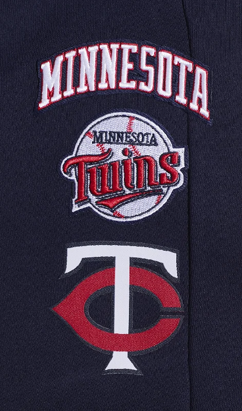 MLB MINNESOTA TWINS RETRO CLASSIC WOMEN'S RIB SWEATPANT (MIDNIGHT NAVY/RED/MIDNIGHT NAVY)