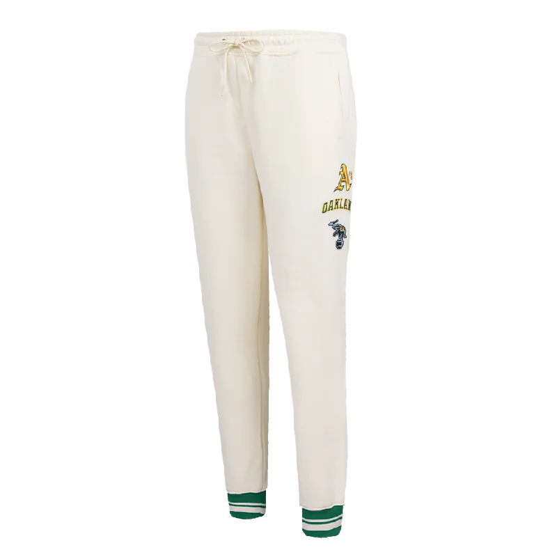 MLB OAKLAND ATHLETICS RETRO CLASSIC WOMEN'S SWEATPANT (EGGSHELL/ KELLY GREEN)