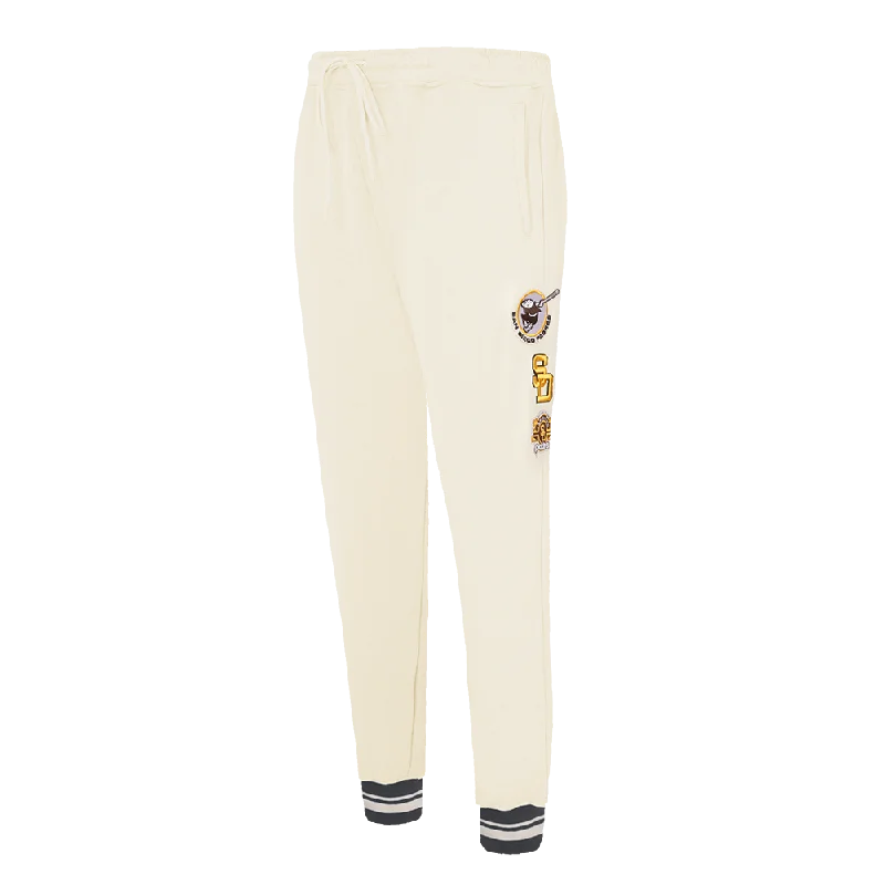 MLB SAN DIEGO PADRES RETRO CLASSIC WOMEN'S RIB SWEATPANT (EGGSHELL/ BLACK)