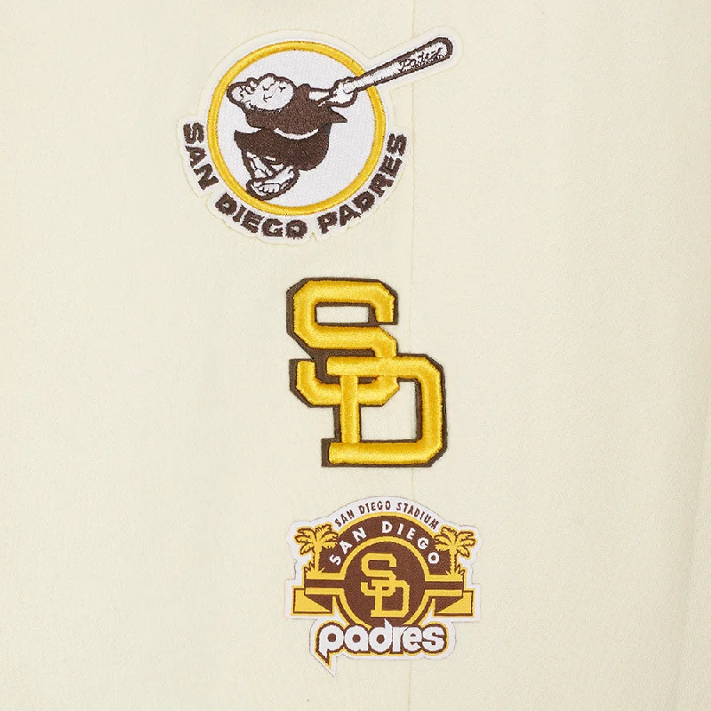 MLB SAN DIEGO PADRES RETRO CLASSIC WOMEN'S RIB SWEATPANT (EGGSHELL/ BLACK)