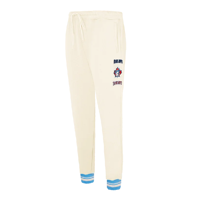 MLB TORONTO BLUE JAYS RETRO CLASSIC WOMEN'S RIB SWEATPANT (EGGSHELL/ UNIVERSITY BLUE)