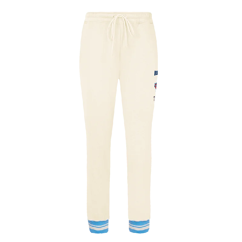 MLB TORONTO BLUE JAYS RETRO CLASSIC WOMEN'S RIB SWEATPANT (EGGSHELL/ UNIVERSITY BLUE)