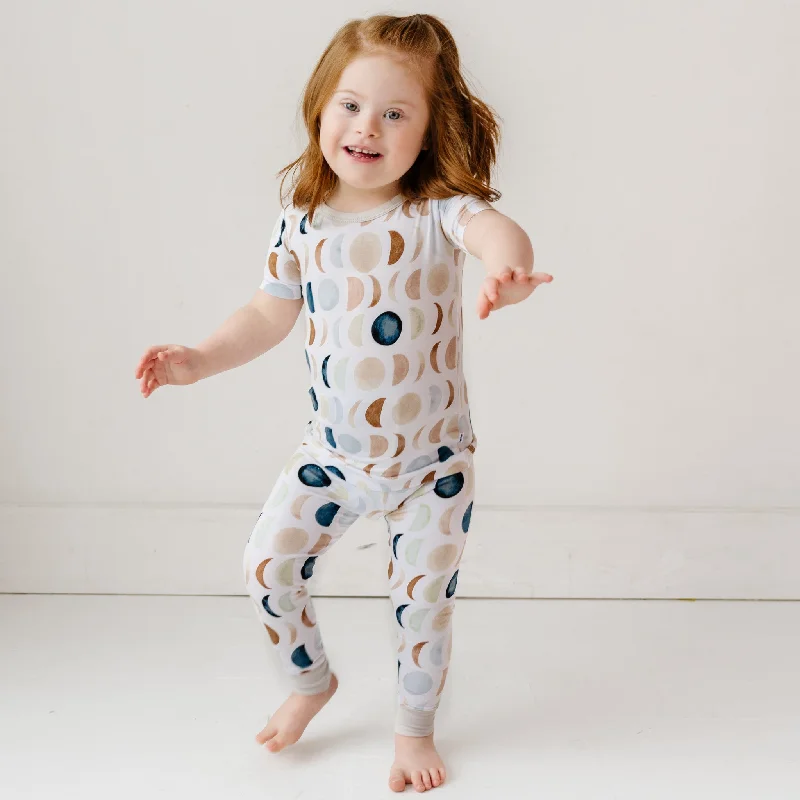 Luna Neutral Two-Piece Short Sleeve Pajama Set