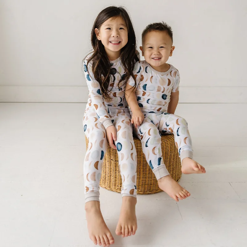 Luna Neutral Two-Piece Short Sleeve Pajama Set