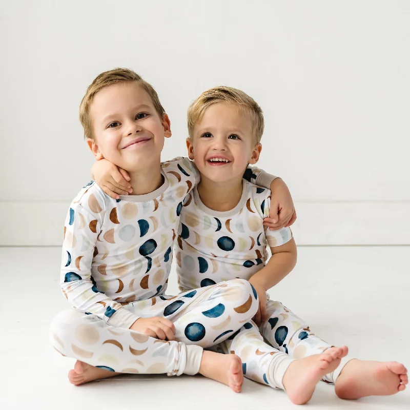 Luna Neutral Two-Piece Short Sleeve Pajama Set