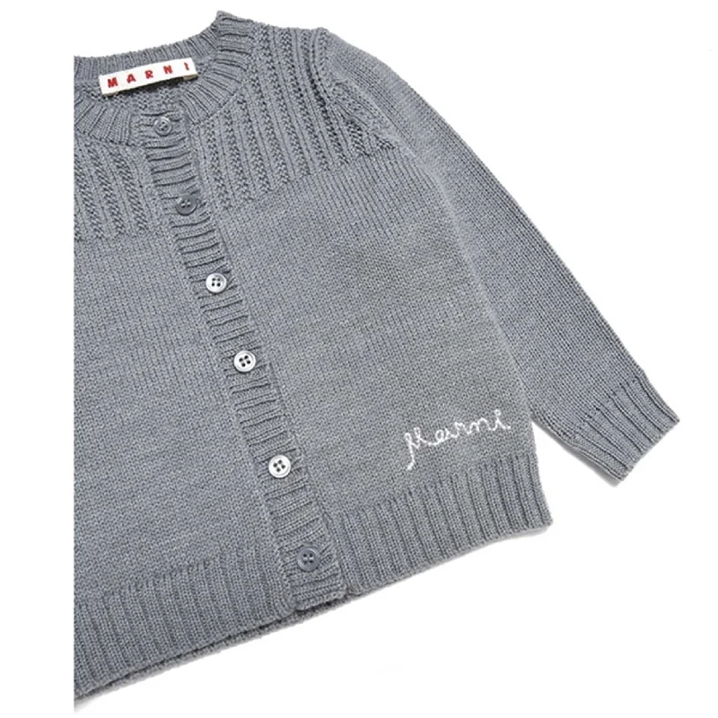 Marni Medium Grey Knit Cardigan