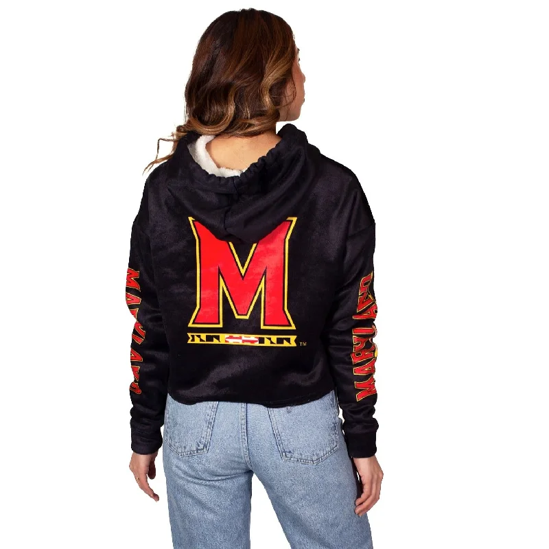 Maryland Terps Black Varsity Furry Hoodie