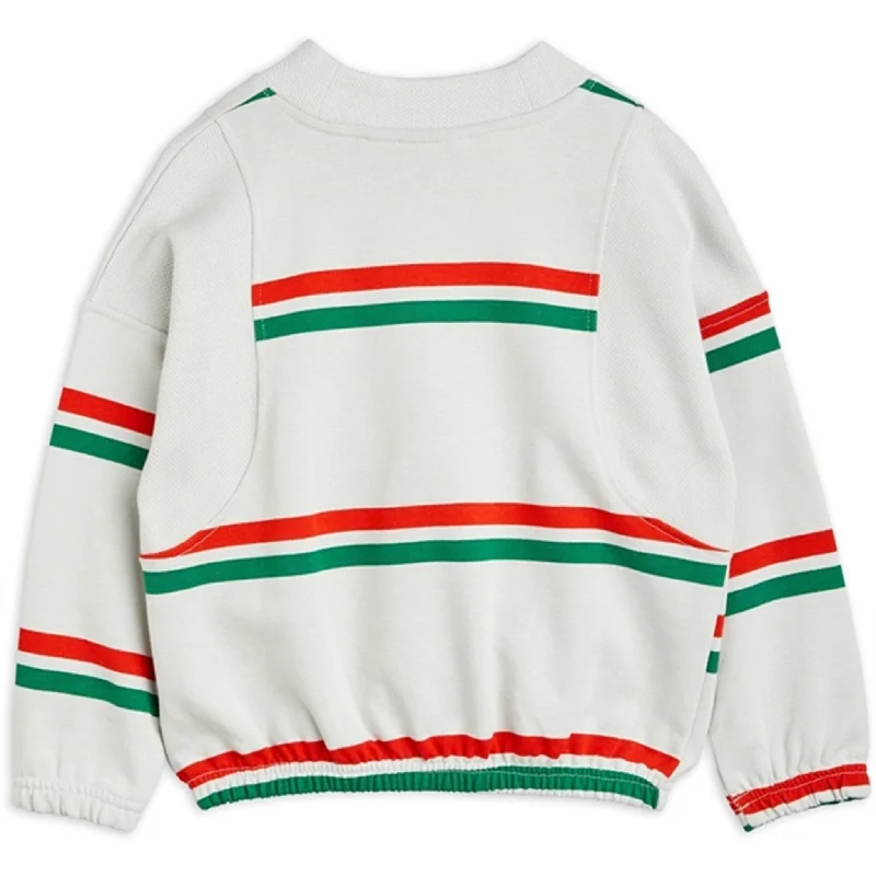 Mini Rodini Stripe Aop Sweatshirt Grey