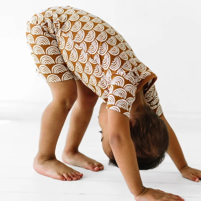 Rust Rainbows Two-Piece Short Sleeve & Shorts Pajama Set