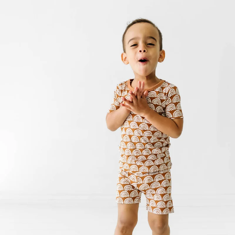 Rust Rainbows Two-Piece Short Sleeve & Shorts Pajama Set