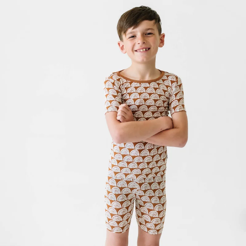 Rust Rainbows Two-Piece Short Sleeve & Shorts Pajama Set