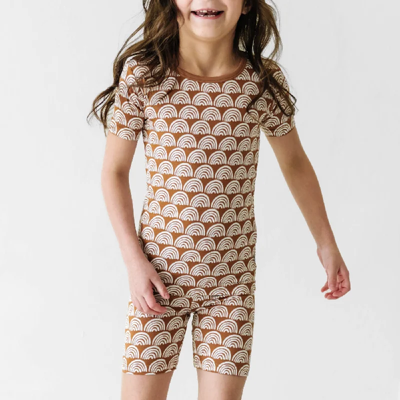 Rust Rainbows Two-Piece Short Sleeve & Shorts Pajama Set