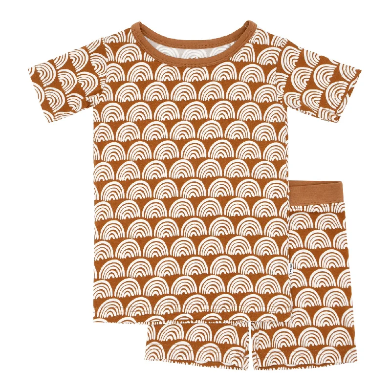 Rust Rainbows Two-Piece Short Sleeve & Shorts Pajama Set