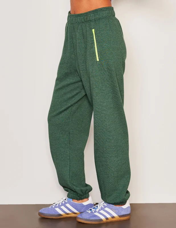 Sundry Zip Pocket Jogger in Everglade