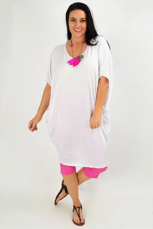 White crinkle Relaxed Tunic