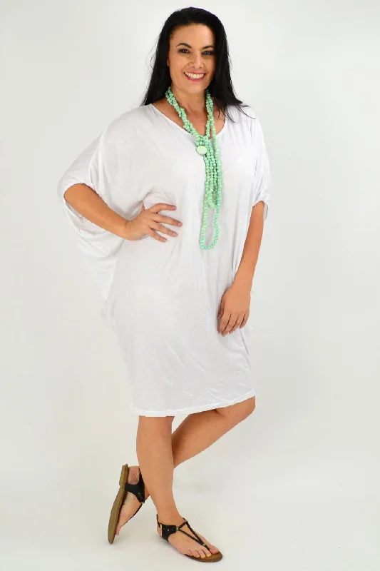 White crinkle Relaxed Tunic