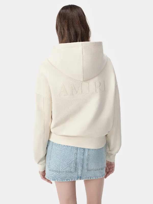 WOMEN - WOMEN'S AMIRI EMBROIDERED HOODIE - Alabaster