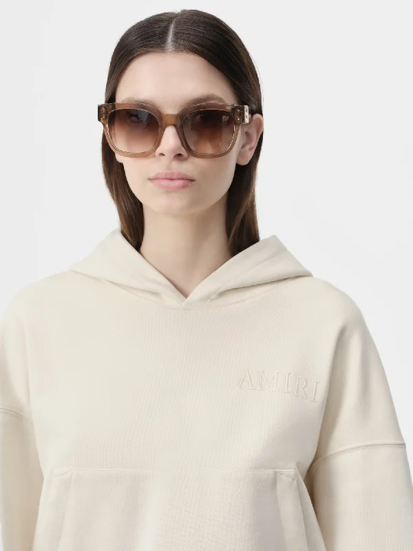 WOMEN - WOMEN'S AMIRI EMBROIDERED HOODIE - Alabaster