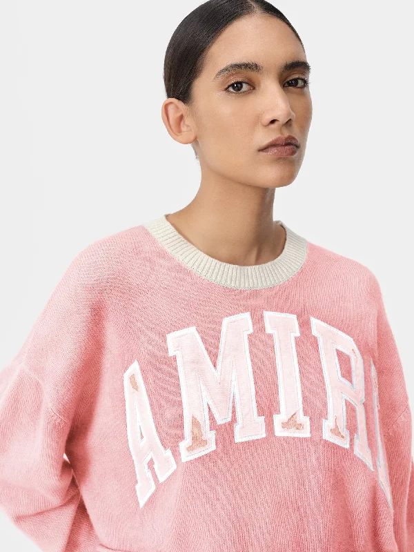 WOMEN - WOMEN'S AMIRI VINTAGE CASHMERE CREW - Flamingo Pink