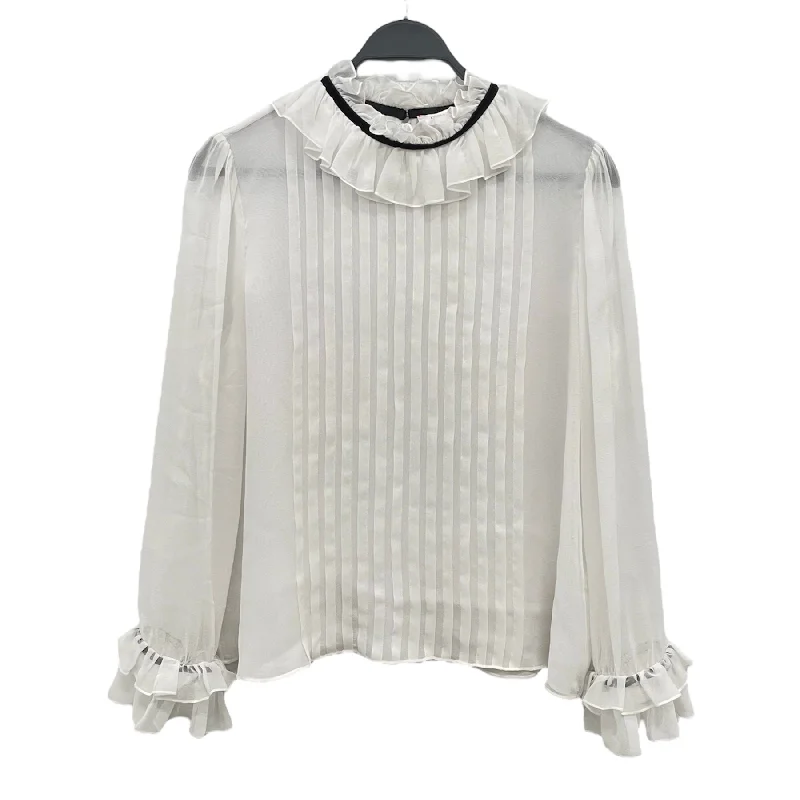 CAROLINA HERRERA/Blouse/10/Cotton/WHT/