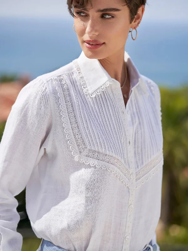 Elena Lace Linen Shirt