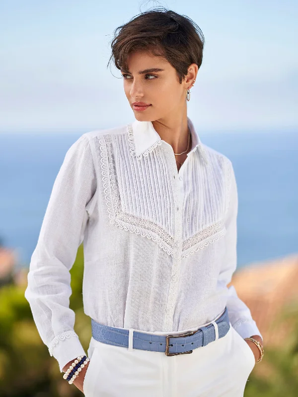 Elena Lace Linen Shirt