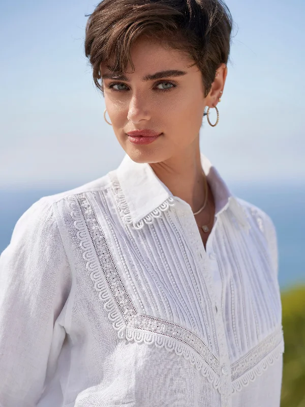 Elena Lace Linen Shirt