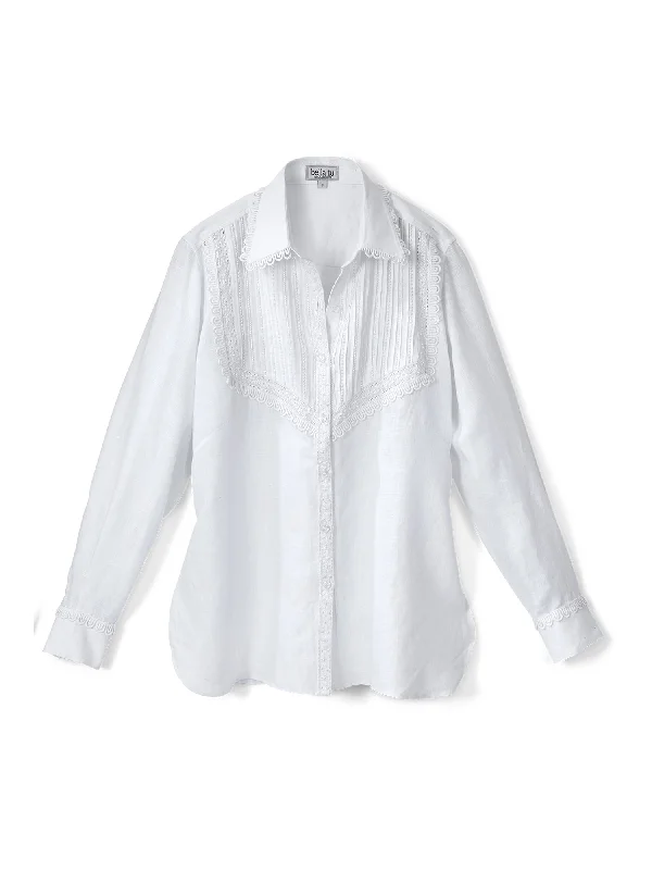 Elena Lace Linen Shirt