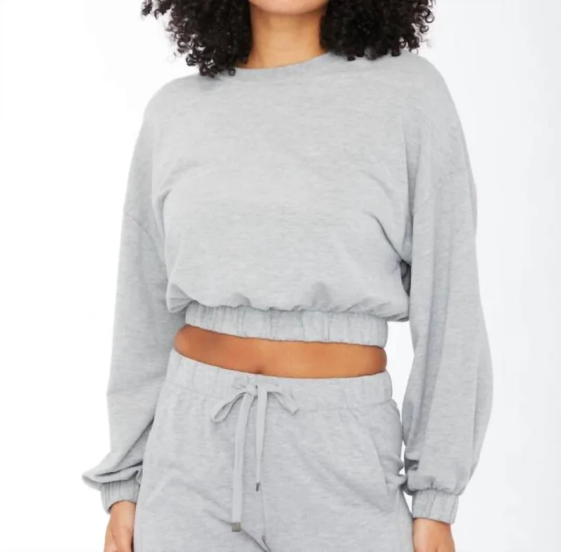 Evi Top In Heather Grey