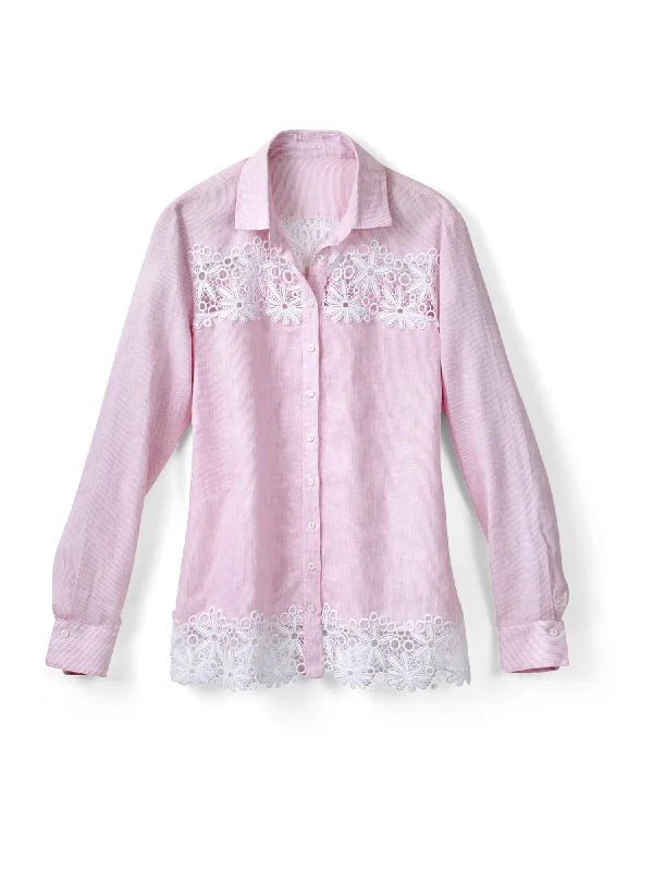 Grazia Lace Linen Shirt