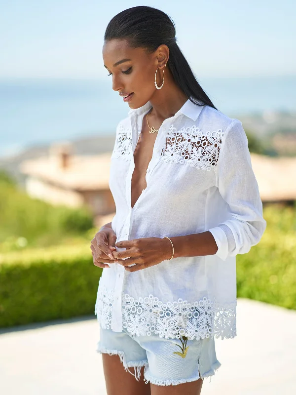 Grazia Lace Linen Shirt