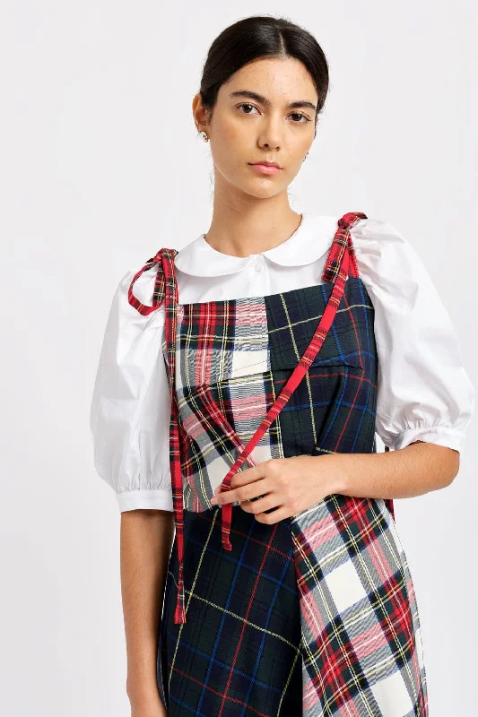 Half-Half Dress Plaid Combo