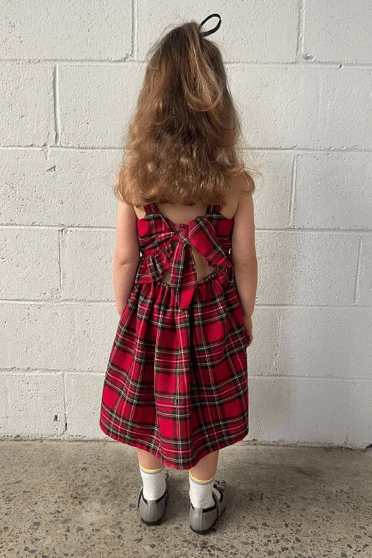 Kids Tessa Dress Red Plaid