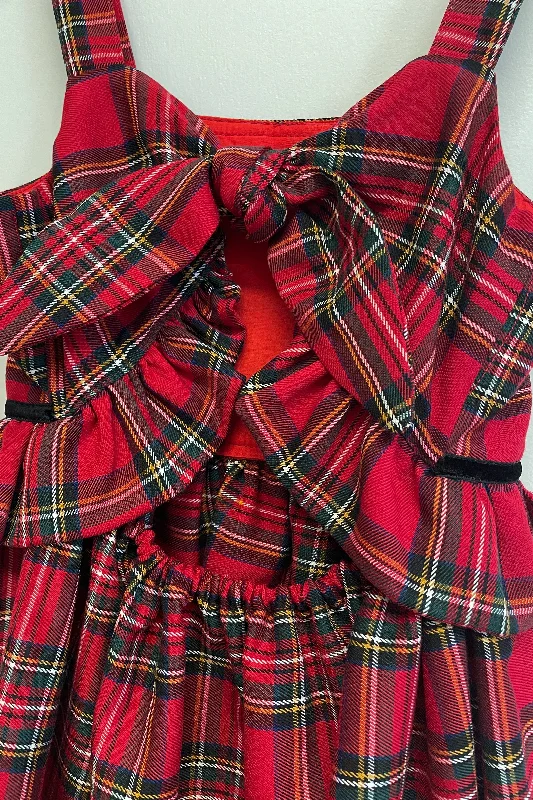 Kids Tessa Dress Red Plaid