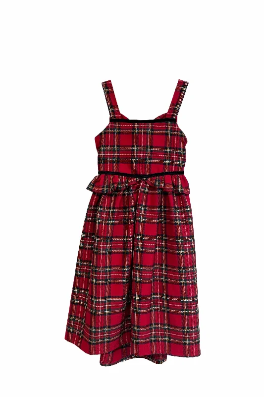 Kids Tessa Dress Red Plaid