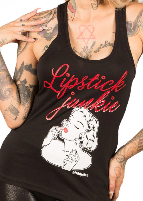 Lipstick Junkie Racerback Tank Top