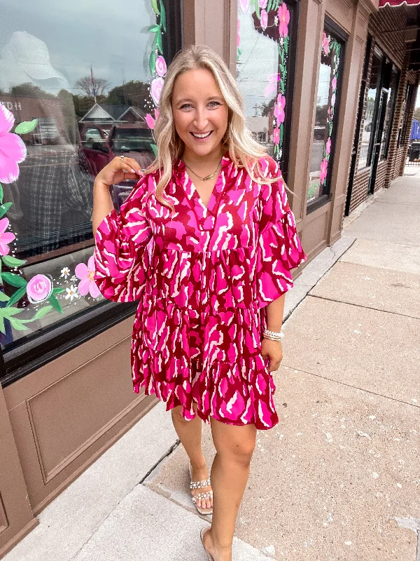 Magenta Swing Dress