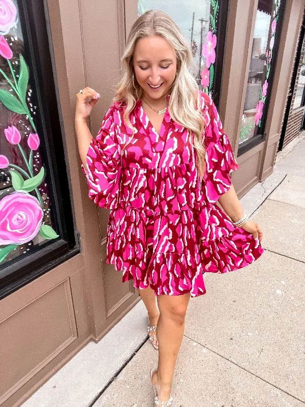 Magenta Swing Dress