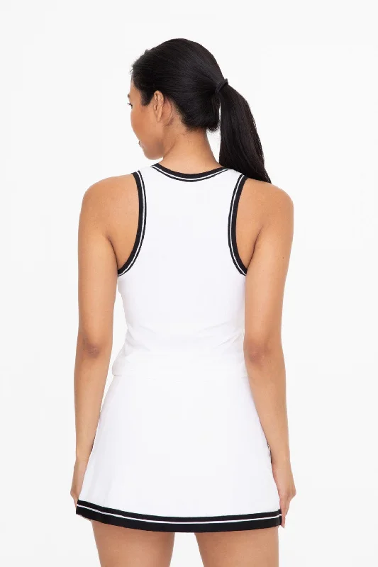 Mono B White Varsity Tank Top