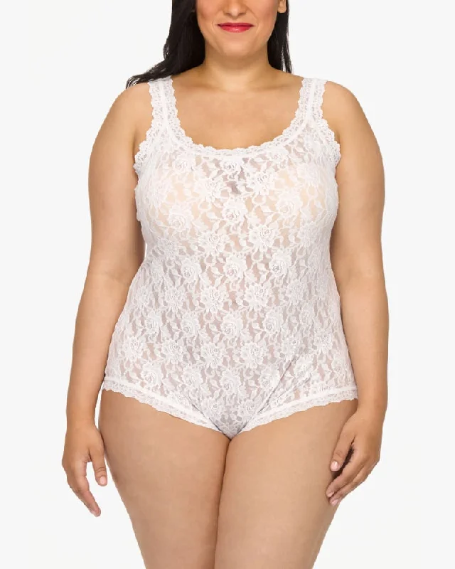 PLUS SIZE SIGNATURE LACE TANK BODYSUIT