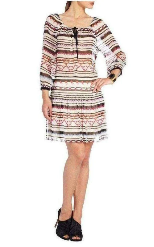 Rory Multicolor Silk Peasant Dress