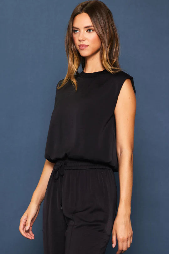 Silklike Perfection Black Sleeveless Top