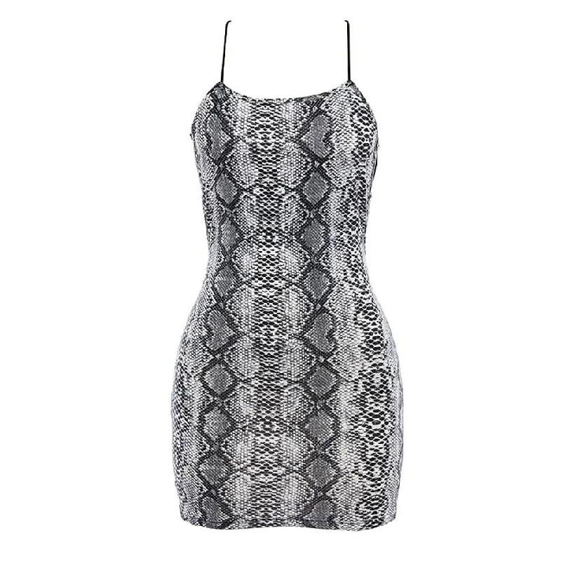 Snakeskin Mini Dress