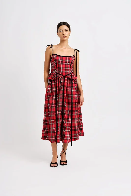 Tessa Dress Red Plaid