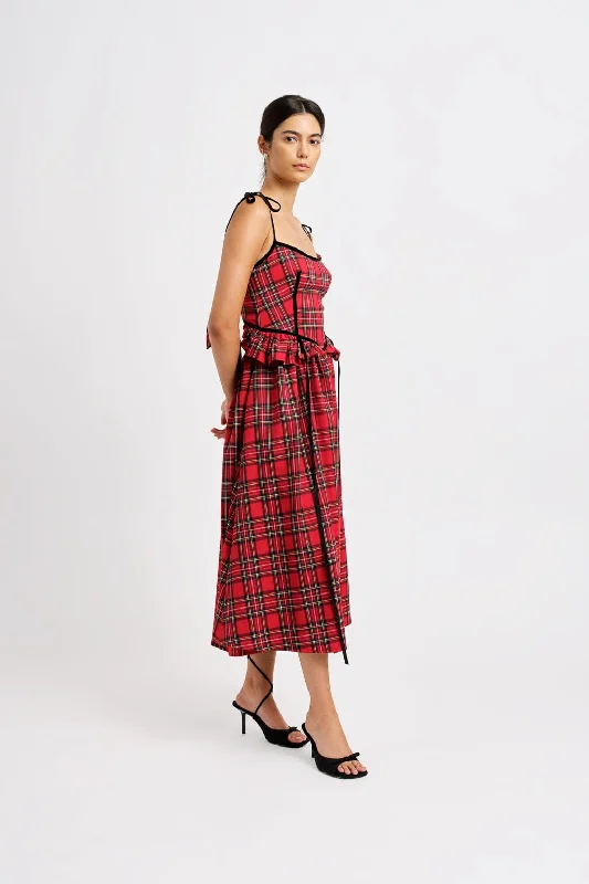 Tessa Dress Red Plaid