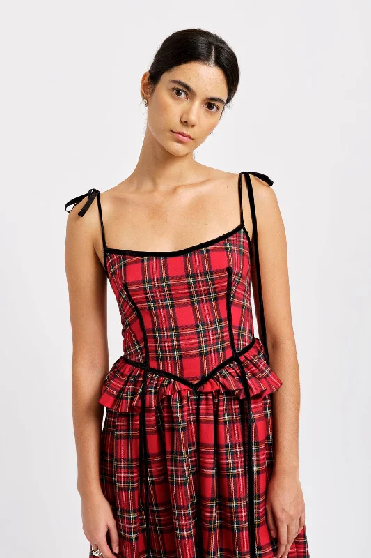 Tessa Dress Red Plaid